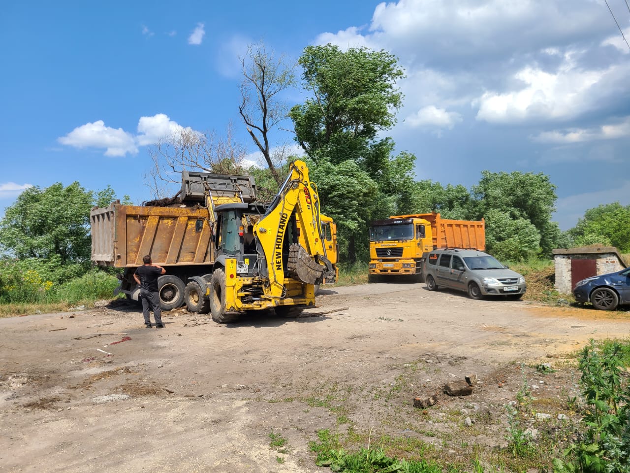 Расчистка садового участка от старого дома, с последующим вывозом мусора Липецк, СНТ Горицы
